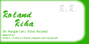 roland riha business card